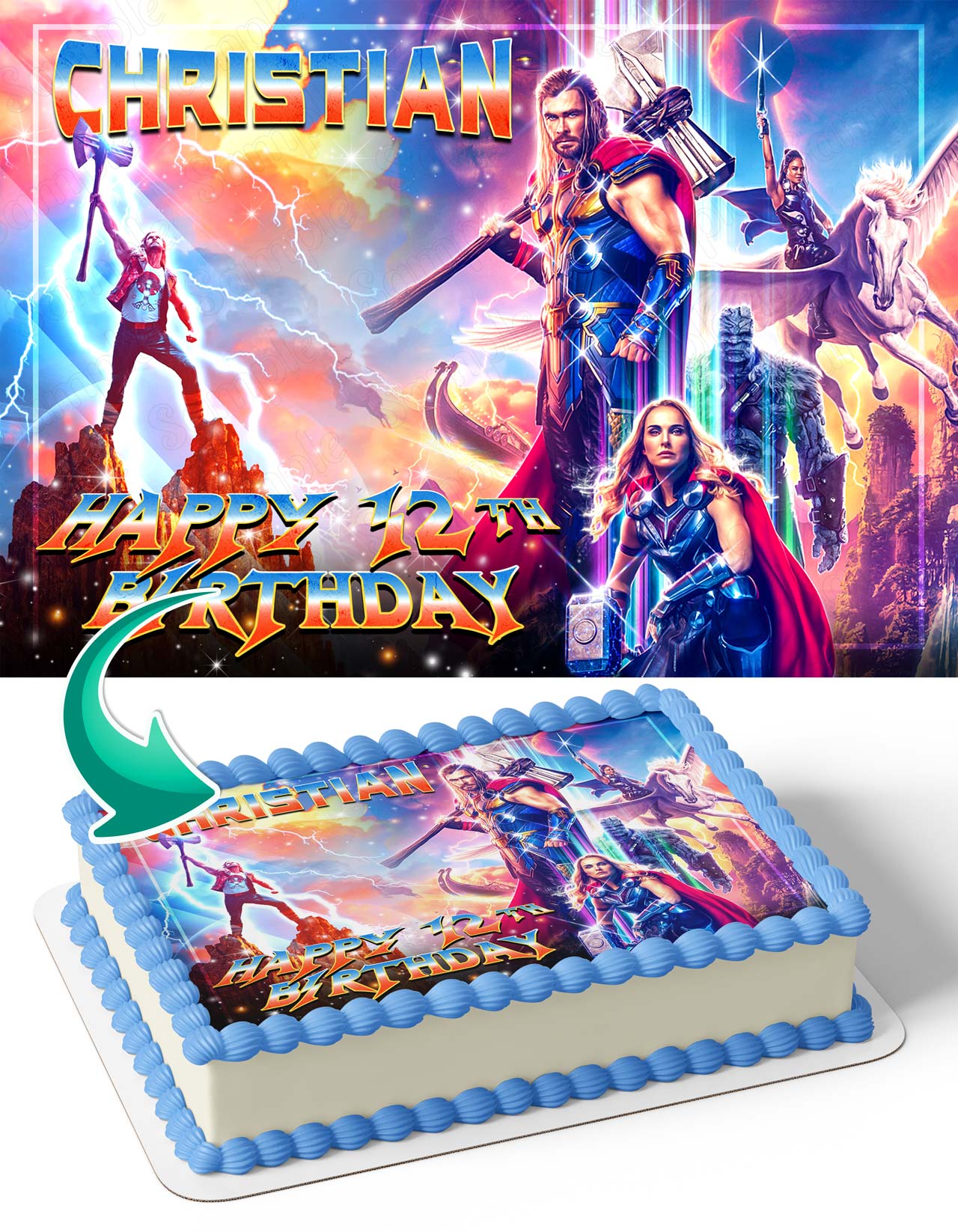 Buy Thor Ragnarok Edible Cake Image 1/4 Sheet Topper Online at  desertcartINDIA