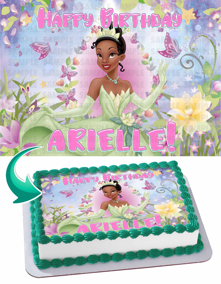Princess and the Frog Tiana Edible Cake Topper Image ABPID05755 – A  Birthday Place