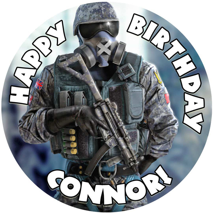 Tom Clancys Rainbow Six Edible Cake Toppers Round