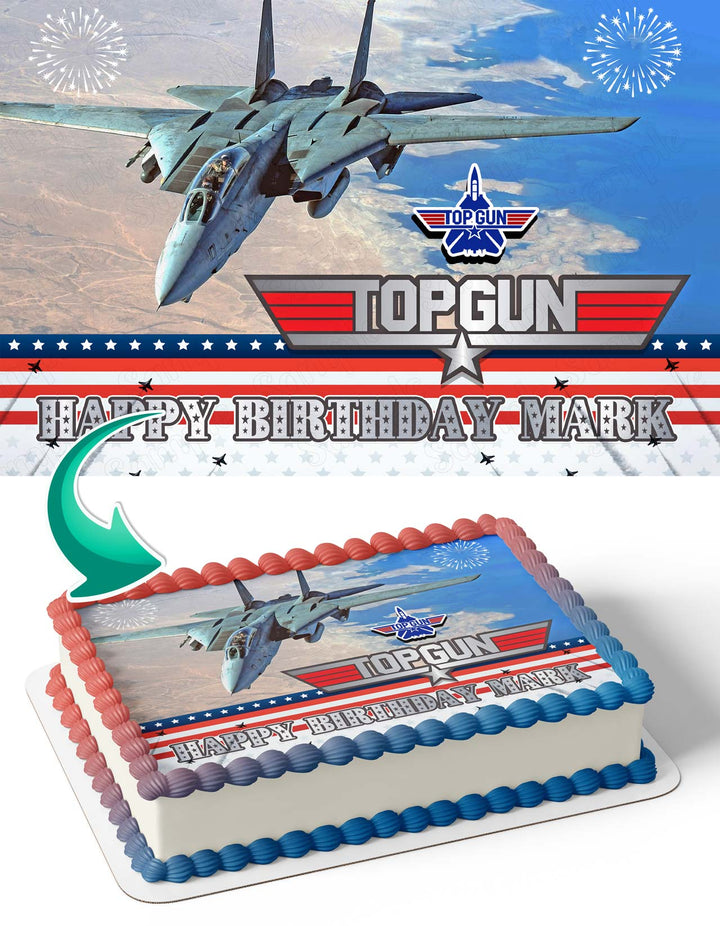 Top Gun Kids Jets Fighter Planes Edible Cake Toppers