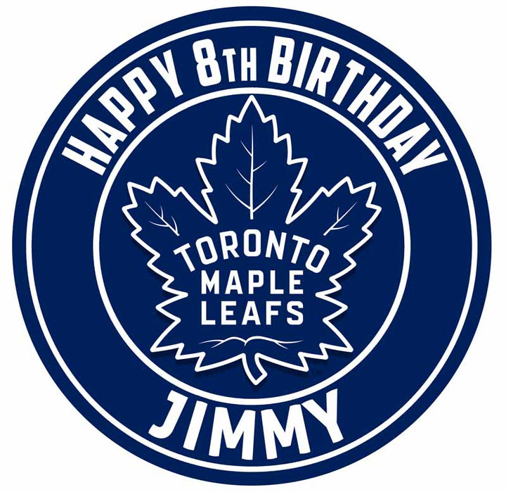 Toronto Maple Leafs Edible Cake Toppers Round