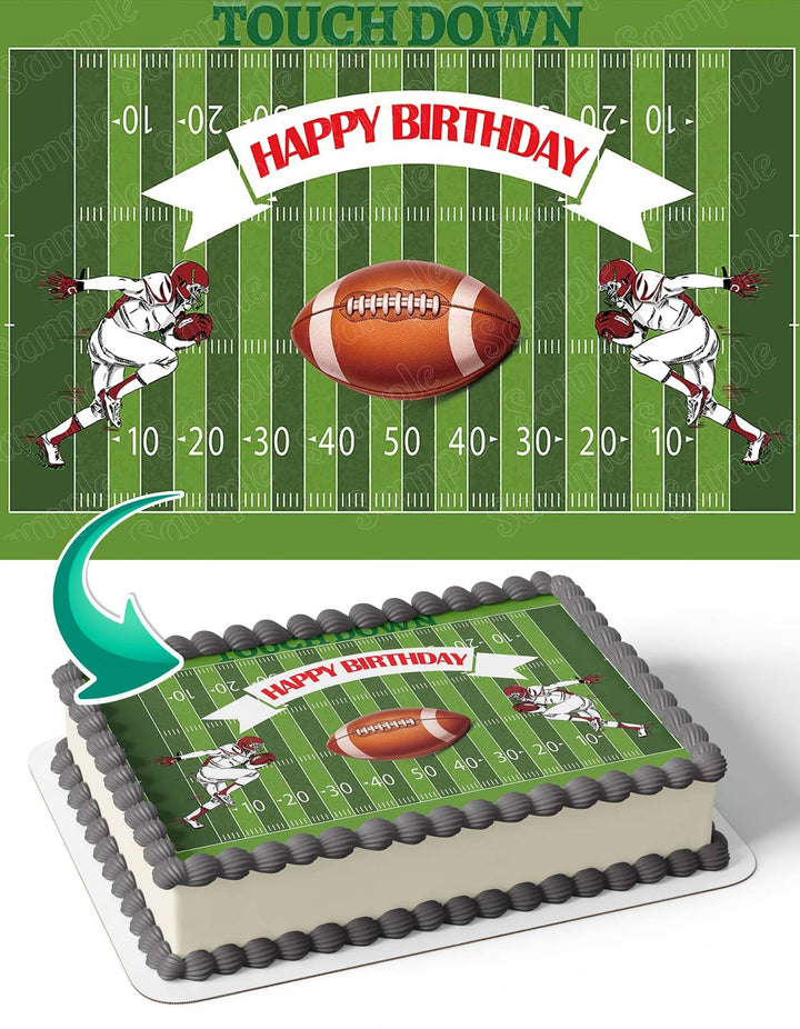 Super Bowl Edible Birthday Cake Topper