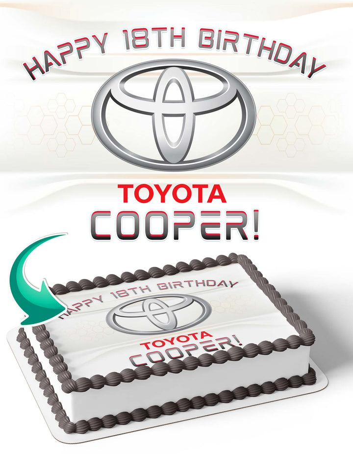 Toyota Cars Edible Cake Toppers