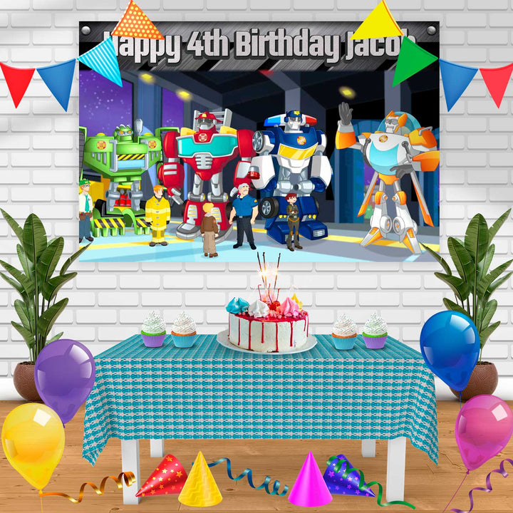 Transformer 2 Birthday Banner Personalized Party Backdrop Decoration