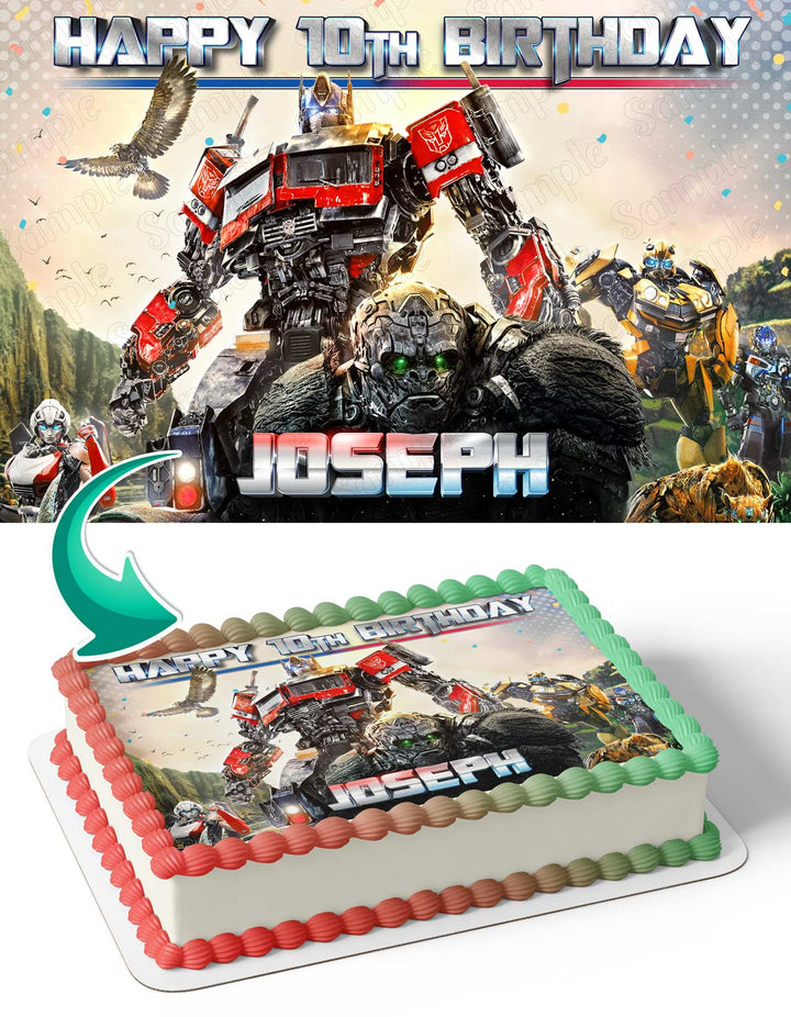 Transformers Rise Of The Beast Optimus Prime 2023 Edible Cake Toppers