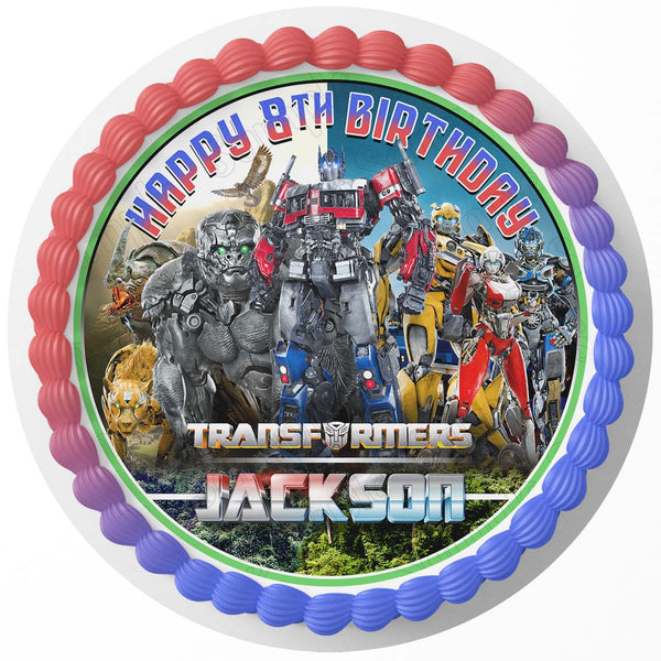 Transformers Rise Of The Beast Rd Edible Cake Toppers Round