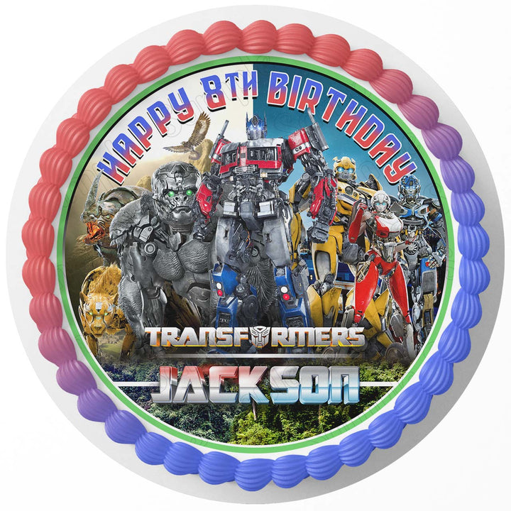 Transformers Rise Of The Beast Rd Edible Cake Toppers Round