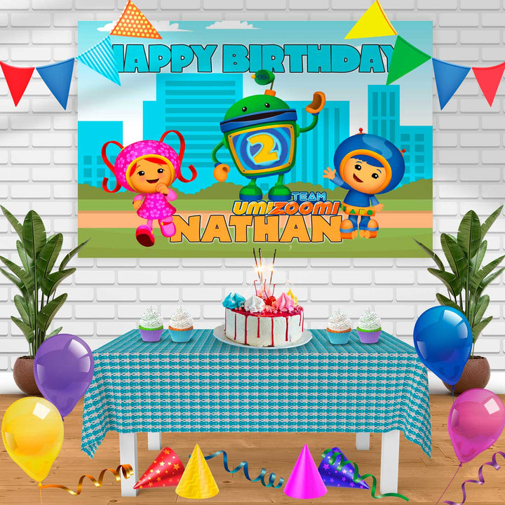 umizoomi 1 Birthday Banner Personalized Party Backdrop Decoration
