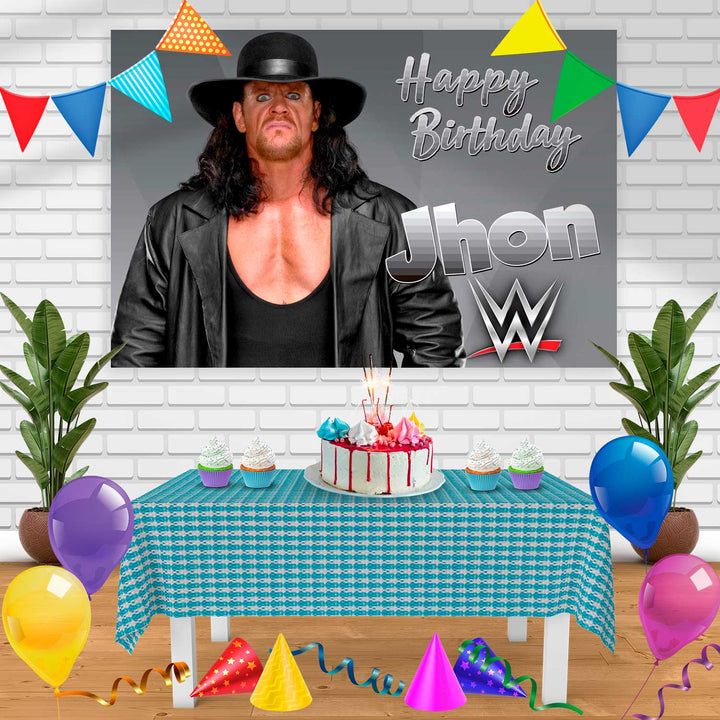 UNDERTAKER Birthday Banner Personalized Party Backdrop Decoration