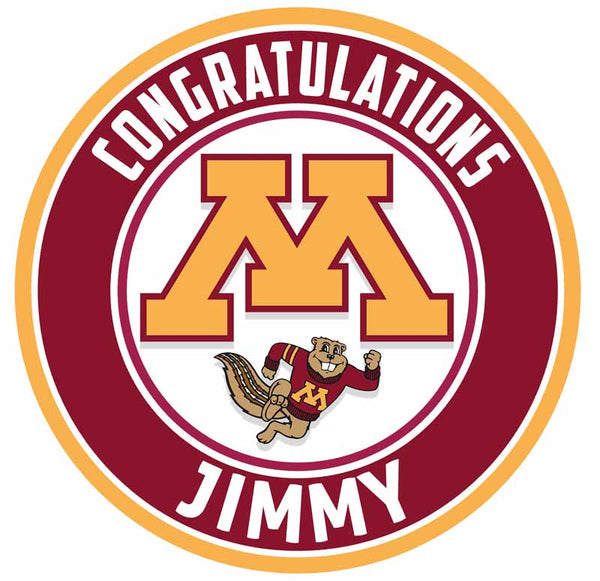 University of Minnesota Edible Cake Toppers Round