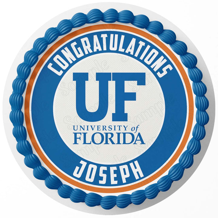 University of Florida Round Edible Cake Toppers Round