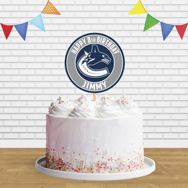 Vancouver Canucks Cake Topper Centerpiece Birthday Party Decorations