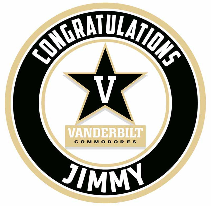 Vanderbilt Commodores Edible Cake Toppers Round