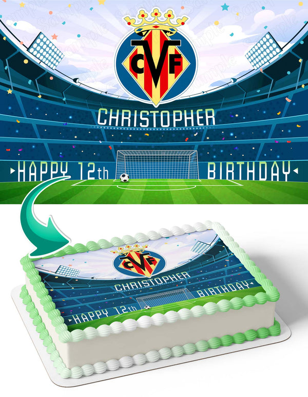 Villarreal CF Edible Cake Toppers