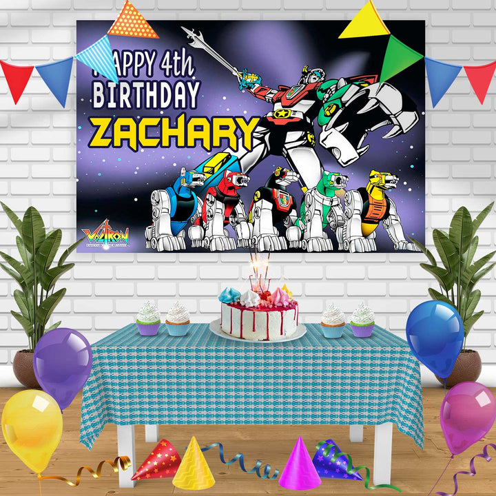 voltron Birthday Banner Personalized Party Backdrop Decoration