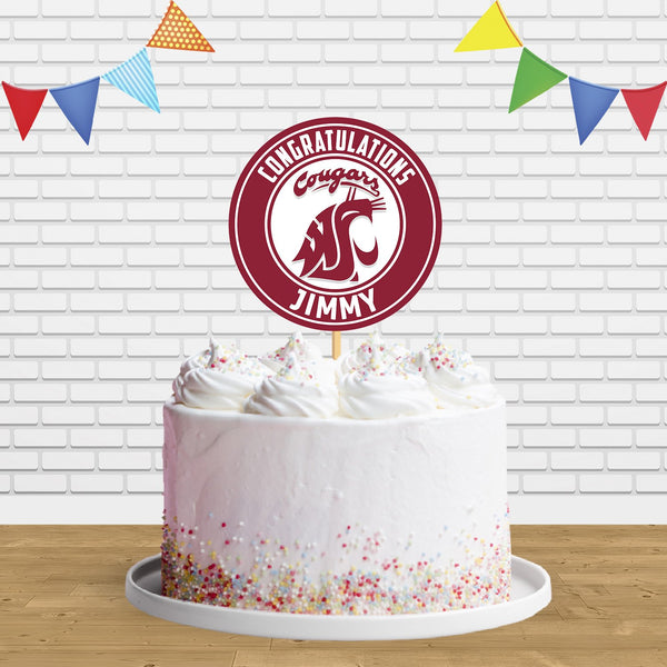 Washington State Cougars Cake Topper Centerpiece Birthday Party Decorations