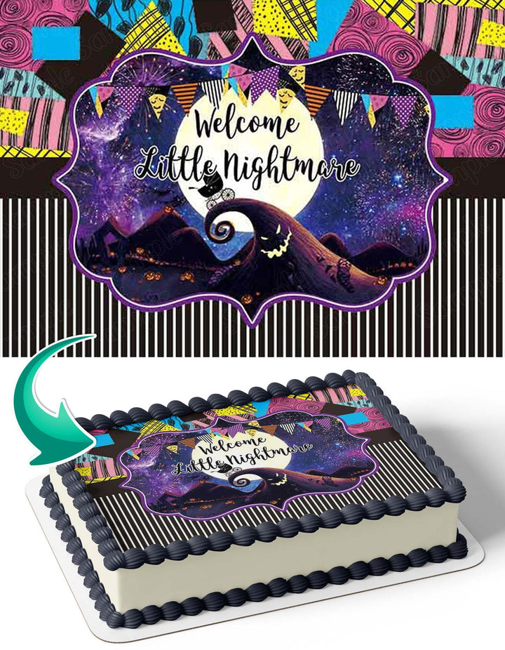 Welcome Little Nightmare Before Christmas Edible Cake Toppers