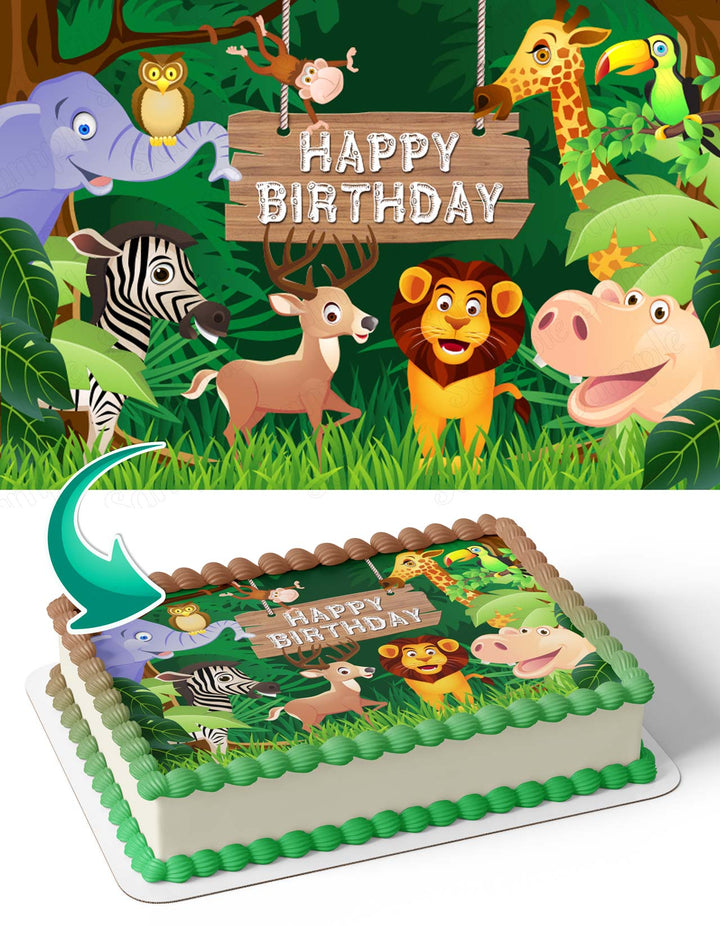 Wild Jungle AnimalsWJA Edible Cake Toppers