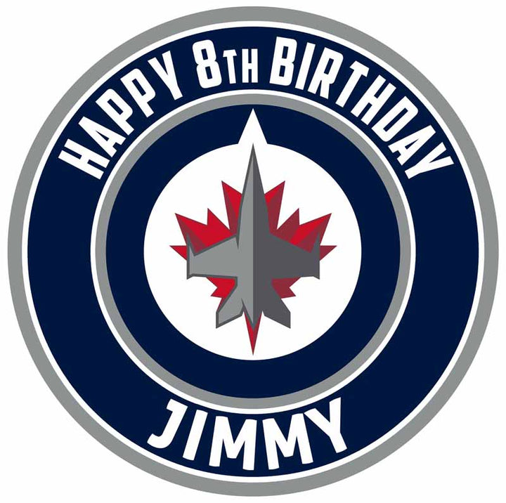 Winnipeg Jets Edible Cake Toppers Round