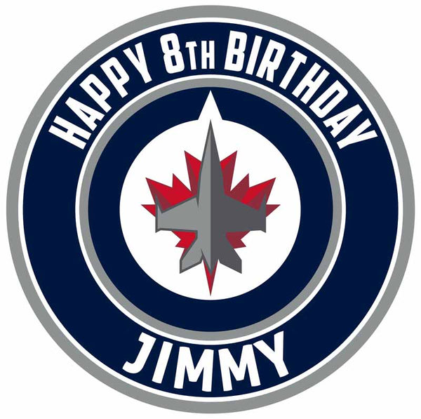 Winnipeg Jets Edible Cake Toppers Round