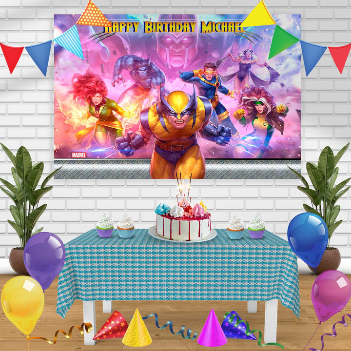 Wolverine X men Birthday Banner Personalized Party Backdrop Decoration
