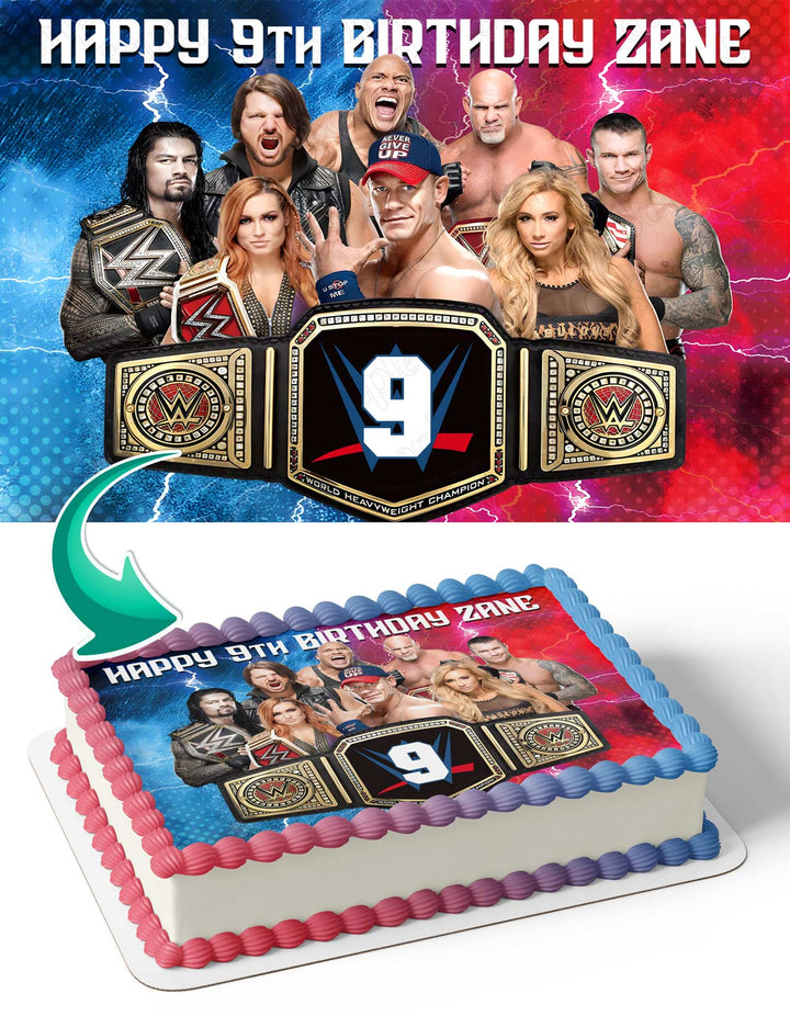 WWE Championship Title Belt Edible Cake Toppers