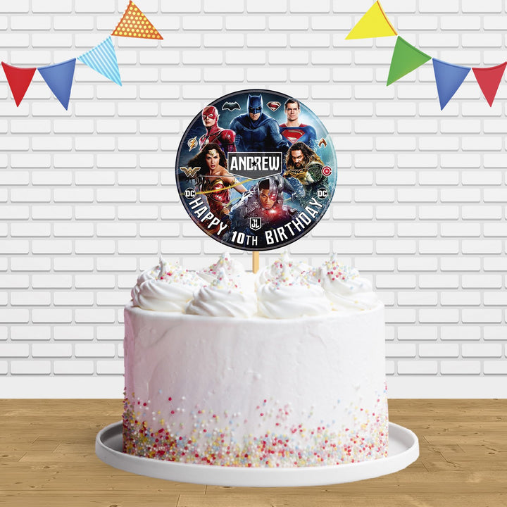 Zack Snyders Justice League Cake Topper Centerpiece Birthday Party Decorations